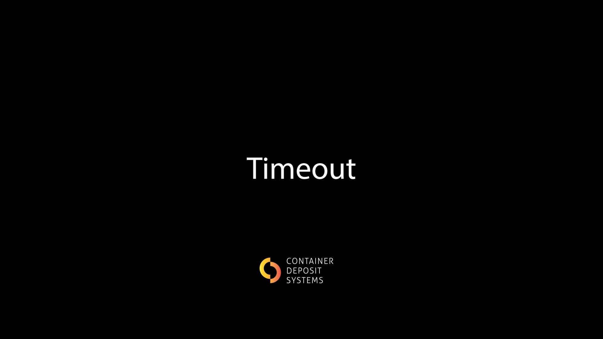 Gen 2.5 ART Time Out - Container Deposit Systems